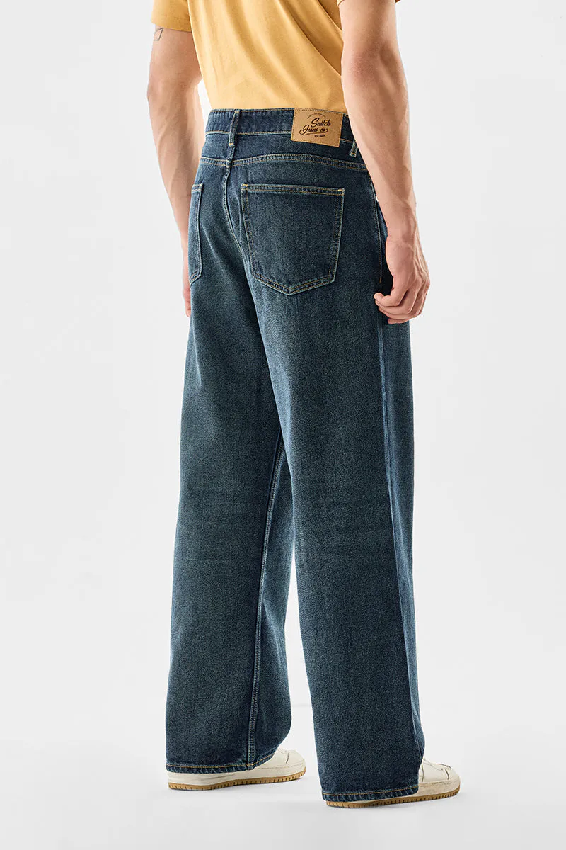 Relaxed Fit Blue Denim Jeans - view 4