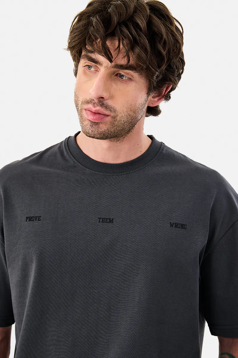 Oversized T-Shirt – Washed Charcoal - view 2
