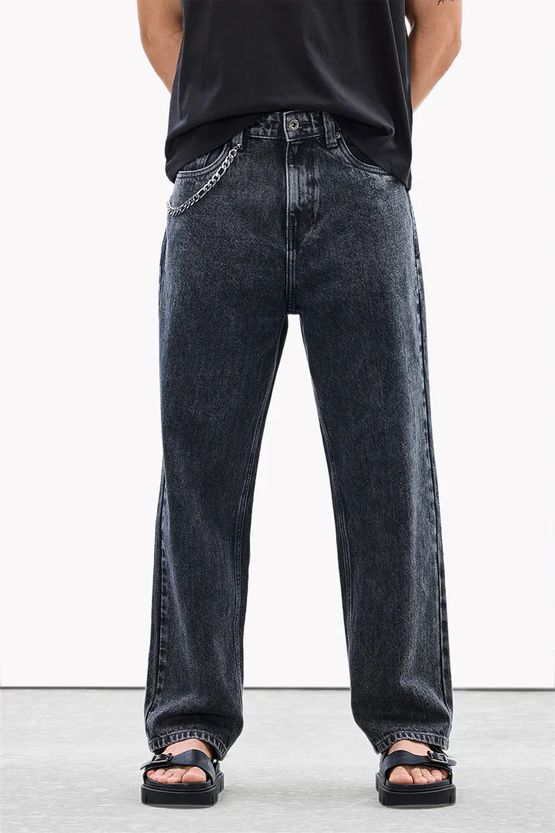 Washed Black Relaxed Fit Jeans