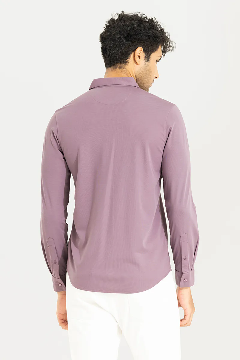 Slim Fit Casual Shirt – Muted Mauve - view 4