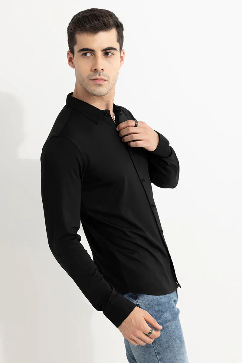 Slim Fit Casual Shirt – Classic Black - view 3