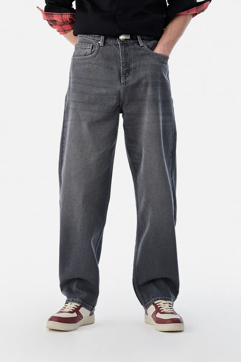 Charcoal Grey Wide Fit Jeans