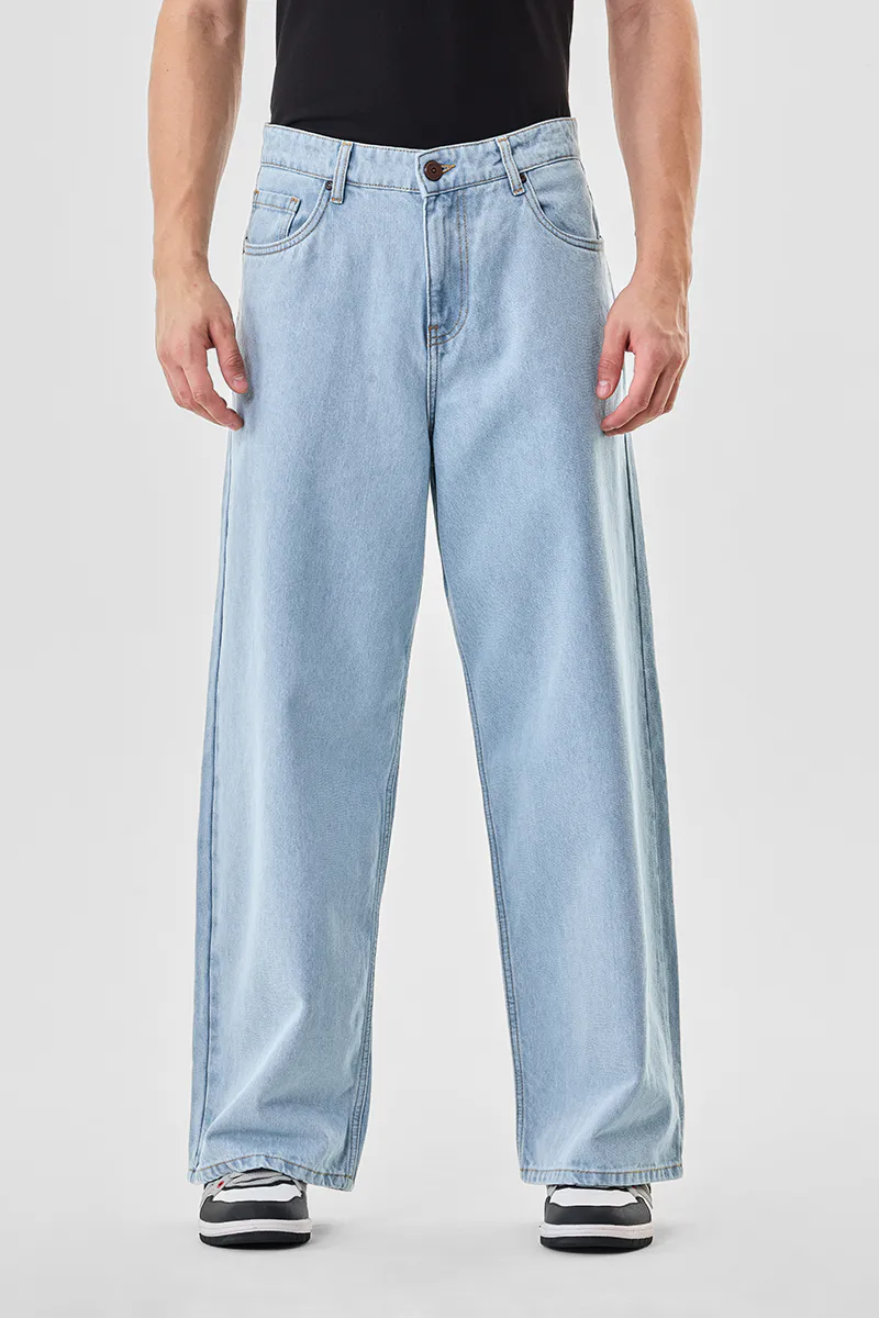 Light Blue Wide Leg Jeans - view 2
