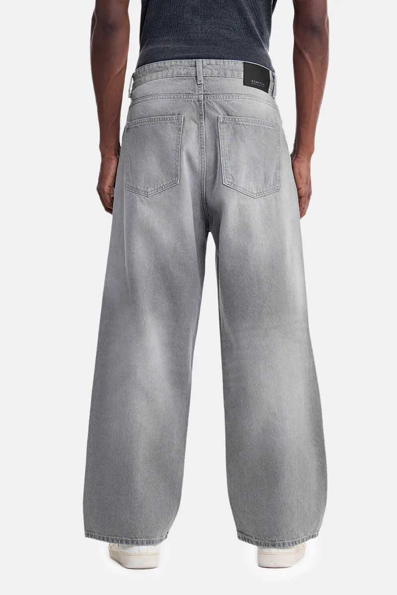 Grey Washed Relaxed Fit Jeans - view 3
