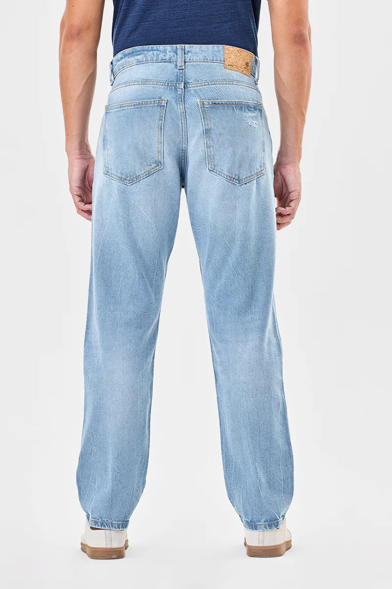 Light Wash Distressed Denim Jeans - view 3