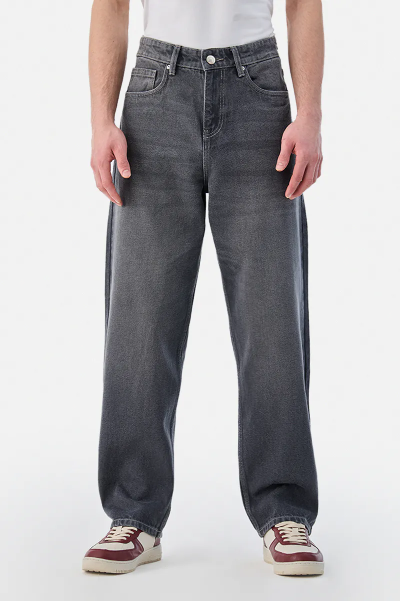 Charcoal Grey Wide Fit Jeans - view 2