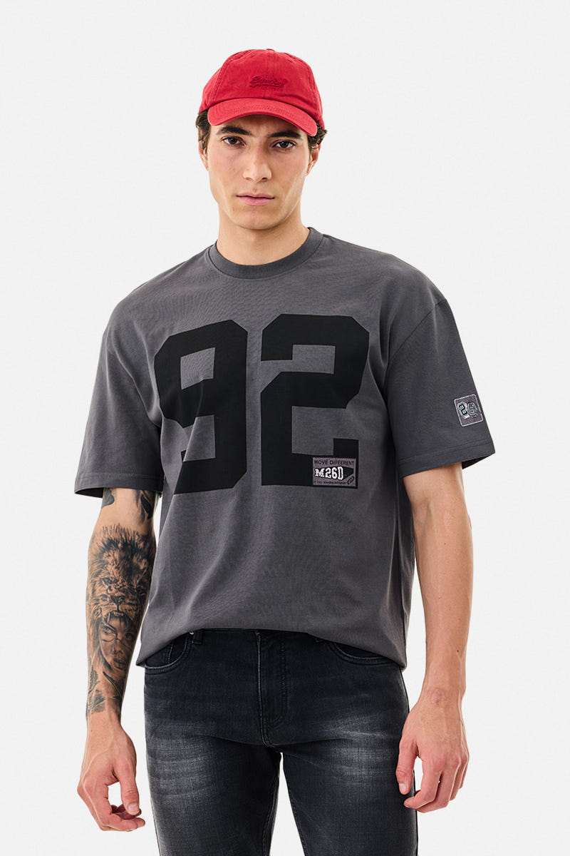 Oversized T-Shirt – Charcoal Grey Numeric