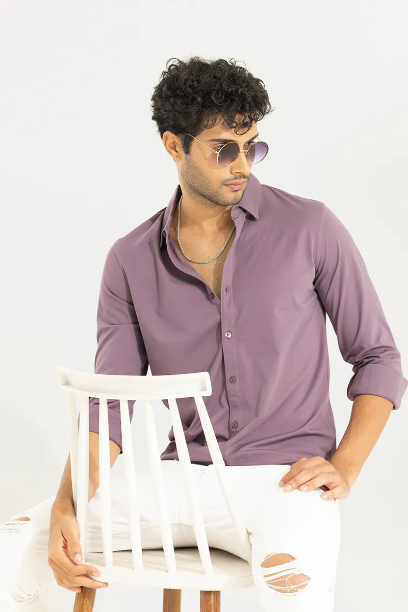 Slim Fit Casual Shirt – Muted Mauve - view 2