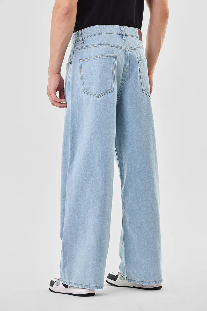 Light Blue Wide Leg Jeans - view 3