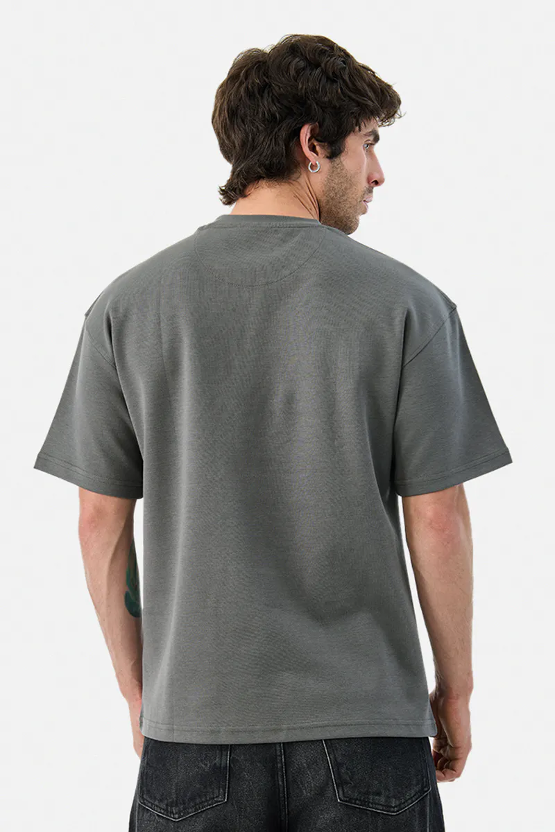 Oversized T-Shirt – Grey Graphic - view 4
