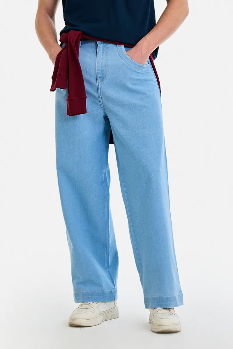 Light Blue Straight Fit Jeans