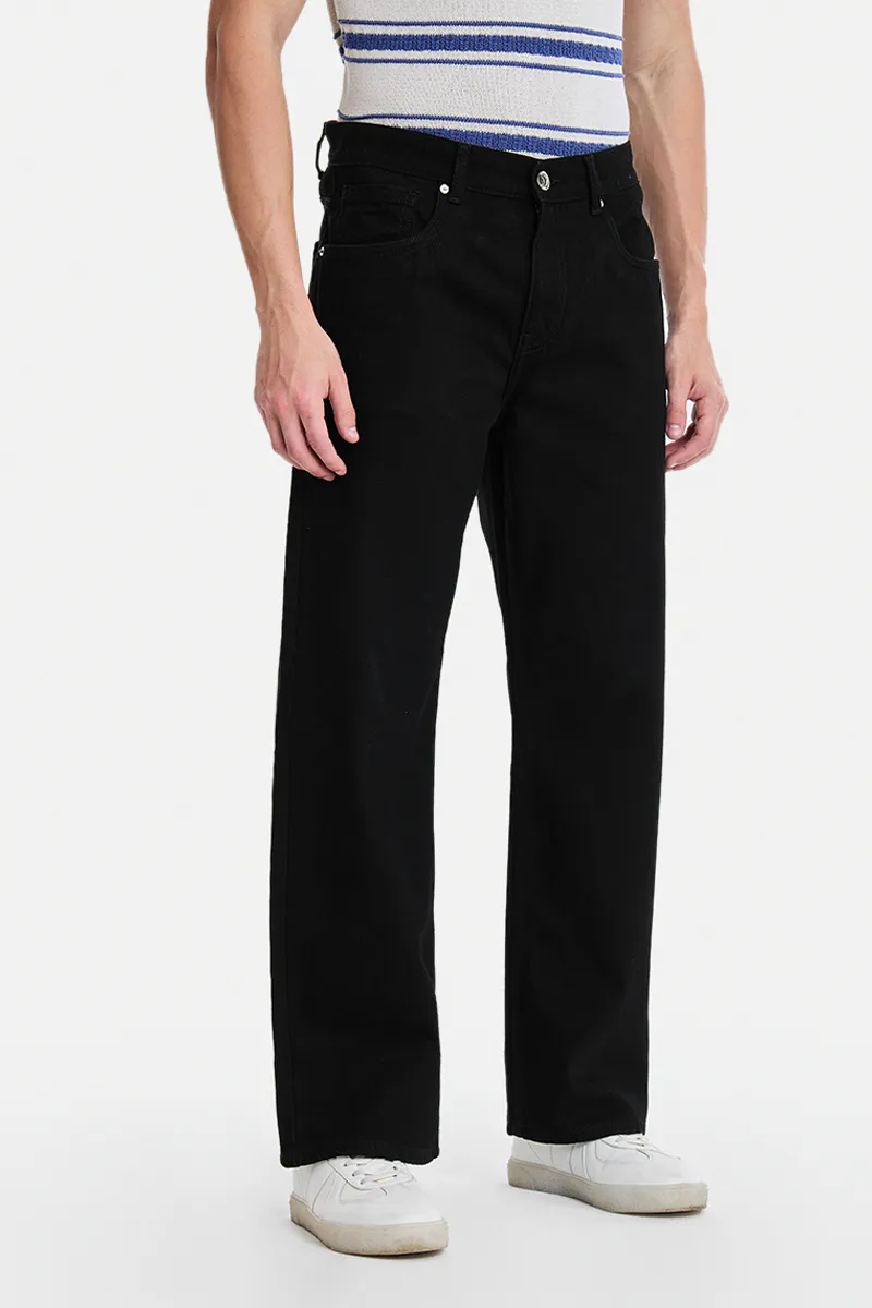 Black Wide-Leg Jeans - view 2