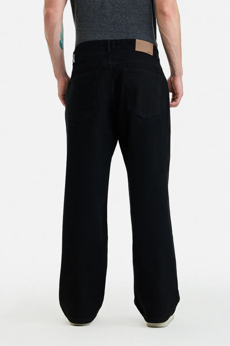 Black Relaxed Fit Pants - view 3