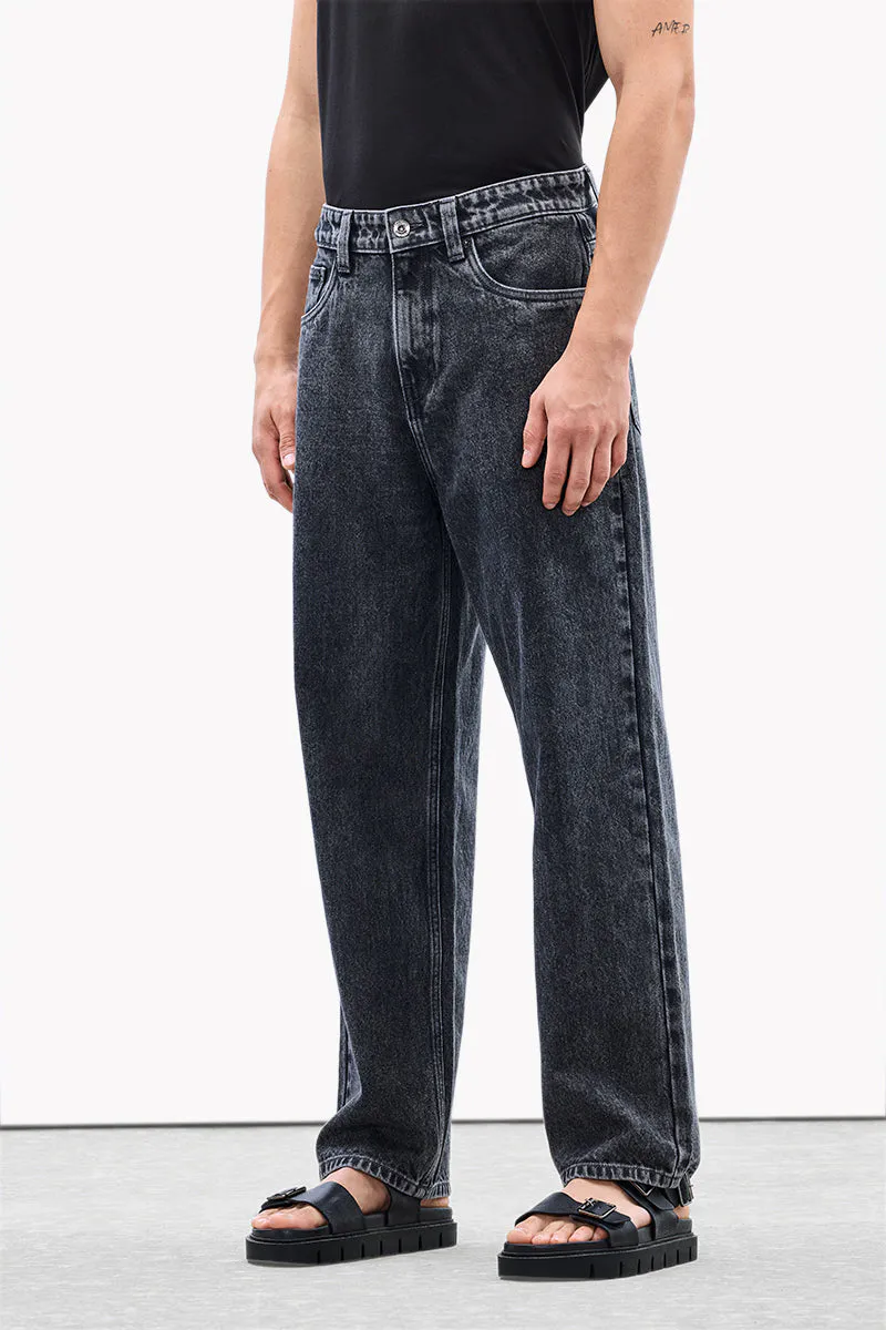 Washed Black Relaxed Fit Jeans - view 2