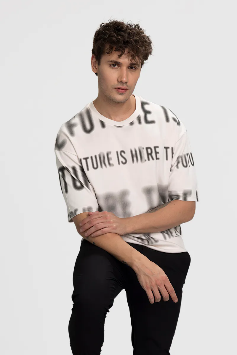 Oversized T-Shirt – Abstract Text Print