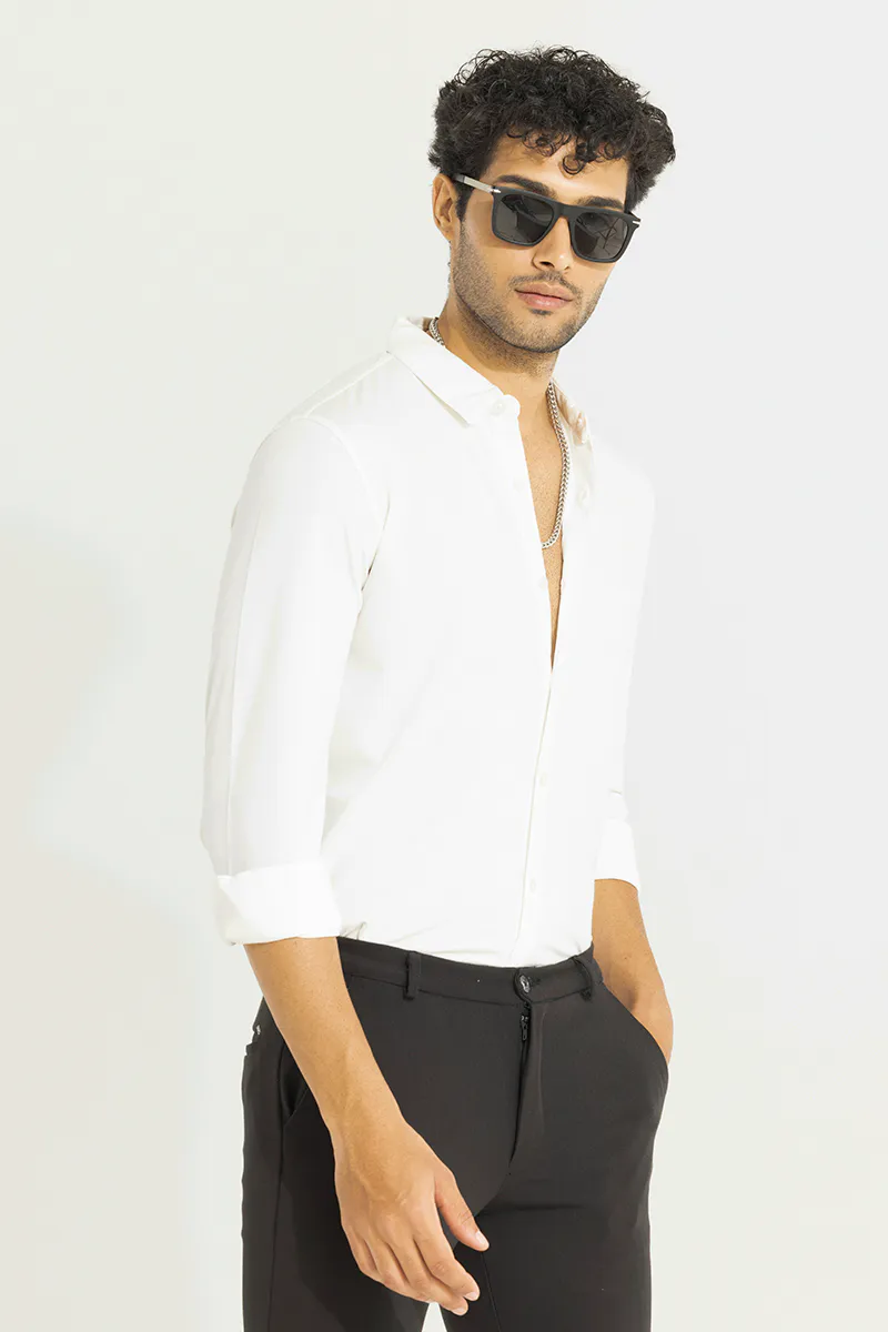Slim Fit Casual Shirt – Classic White