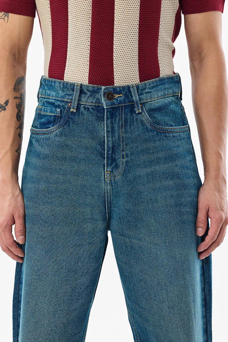Mid-Wash Relaxed Fit Denim Jeans - view 3