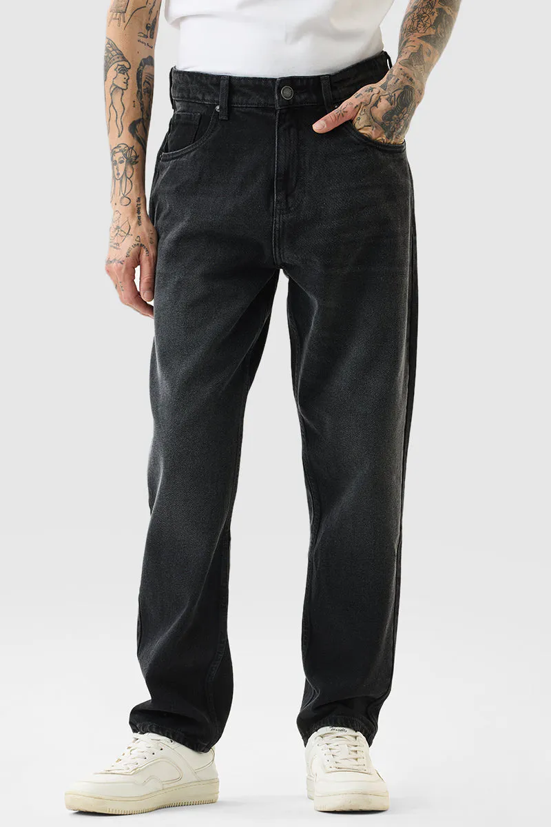 Washed Black Relaxed Fit Jeans - view 3