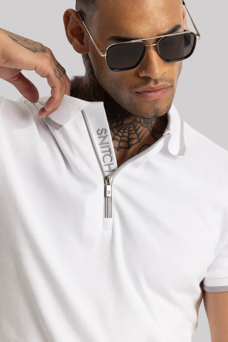 Slim Fit Polo T-Shirt – White - view 2