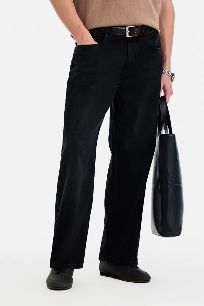 Black Straight Fit Jeans