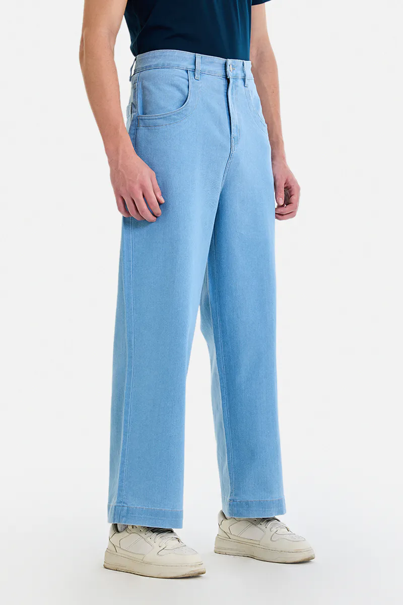 Light Blue Straight Fit Jeans - view 2