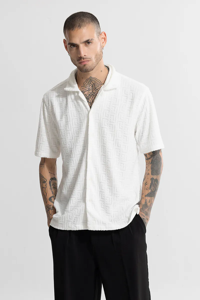 Textured Shirt – Ivory White - view 3