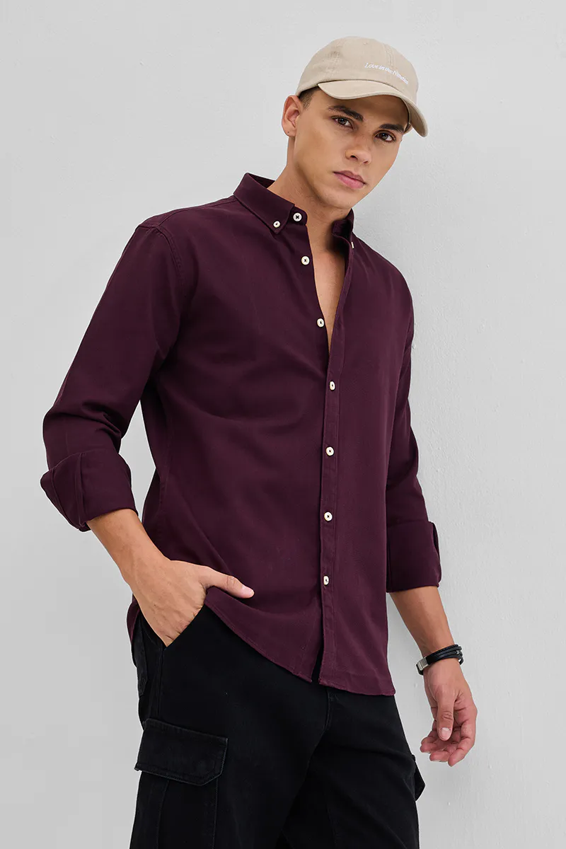 Fit Shirt – Burgundy - view 2