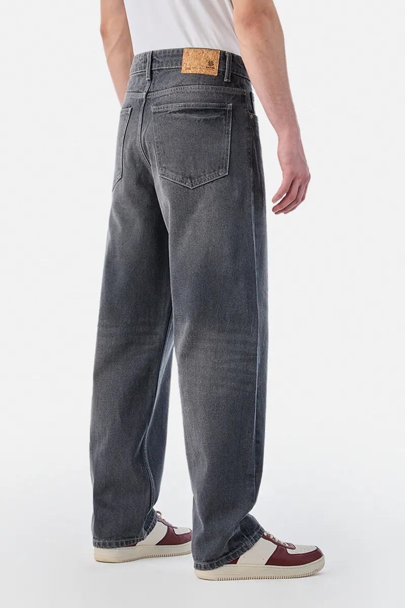 Charcoal Grey Wide Fit Jeans - view 3