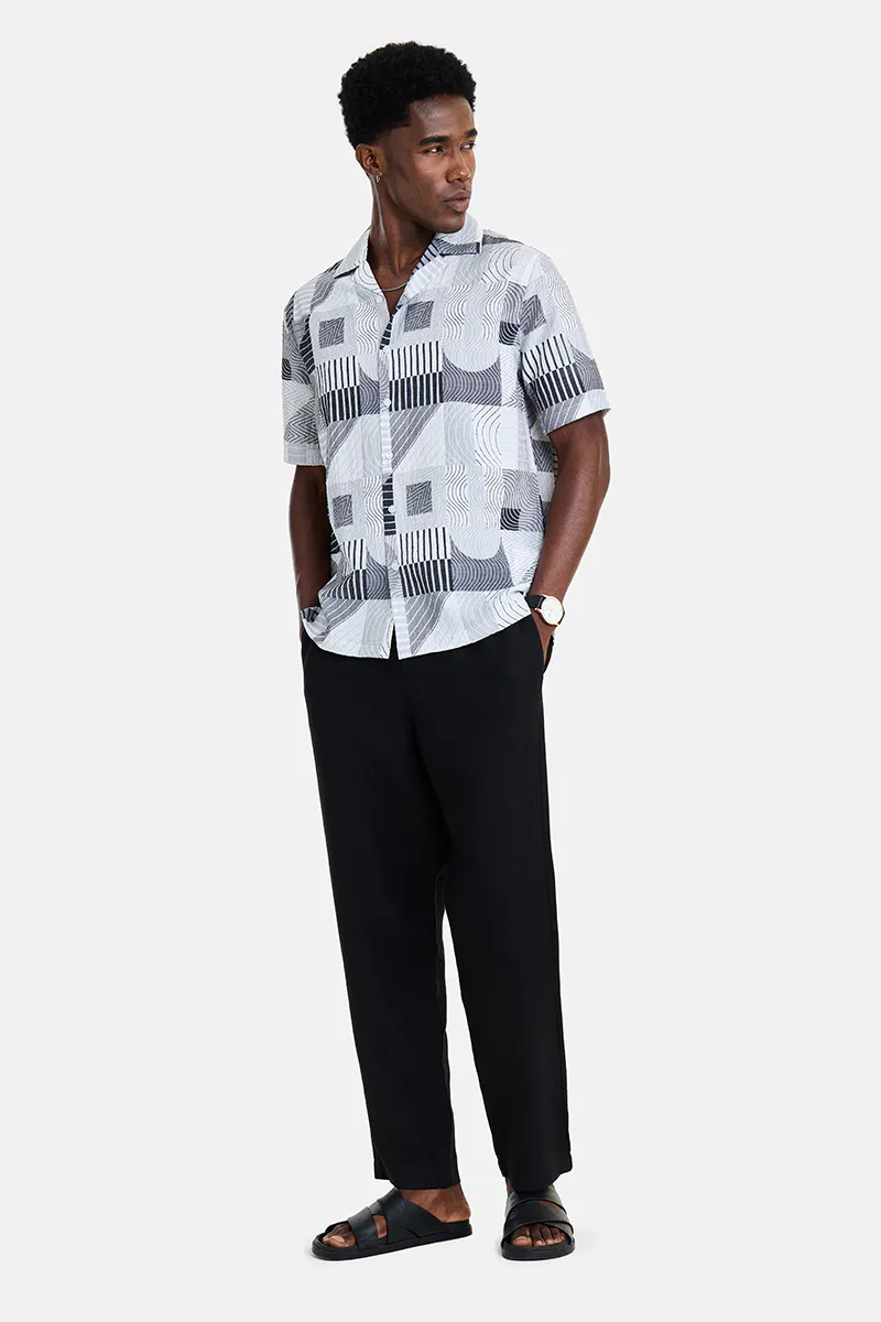 Relaxed Fit Shirt – Grey Abstract - view 2