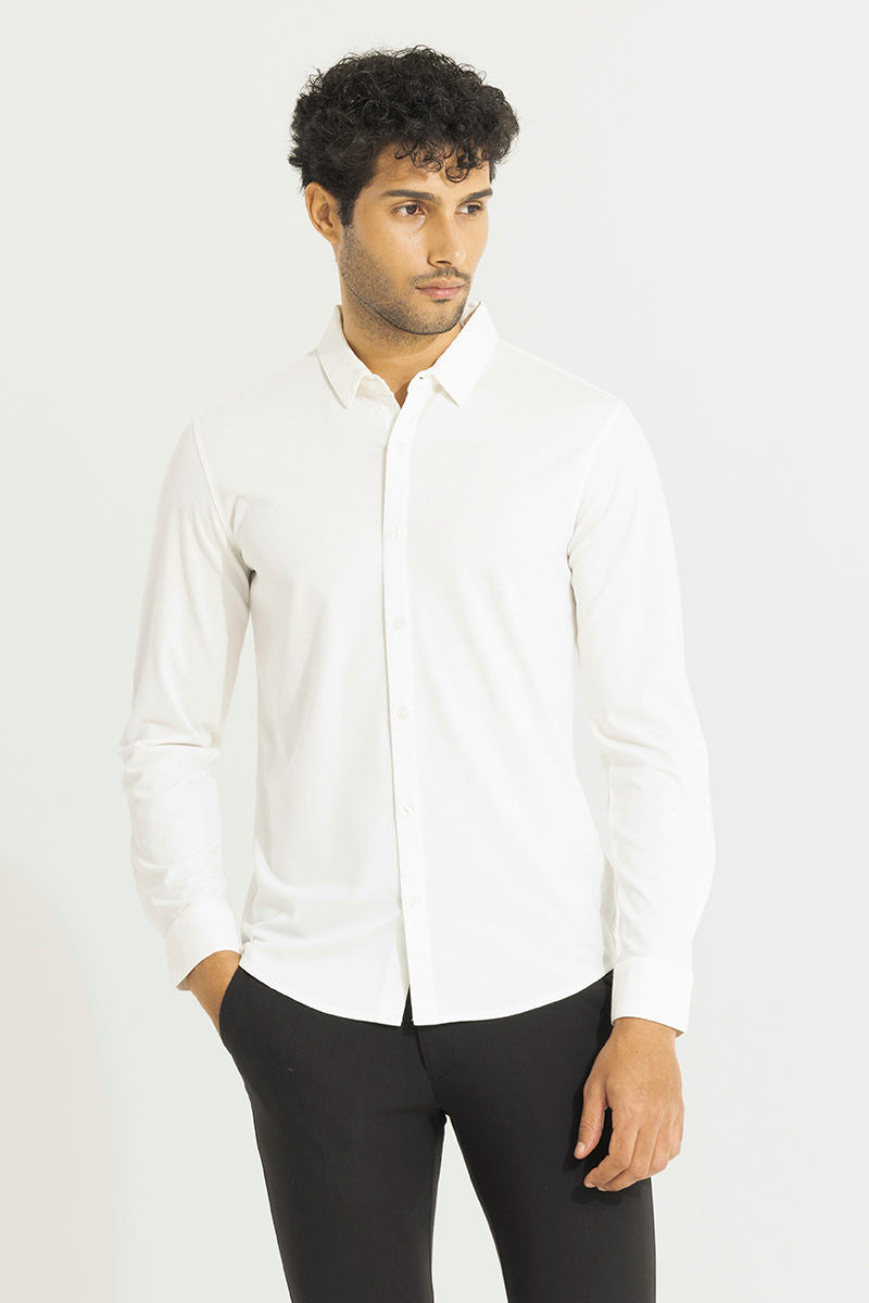 Slim Fit Casual Shirt – Classic White - view 3