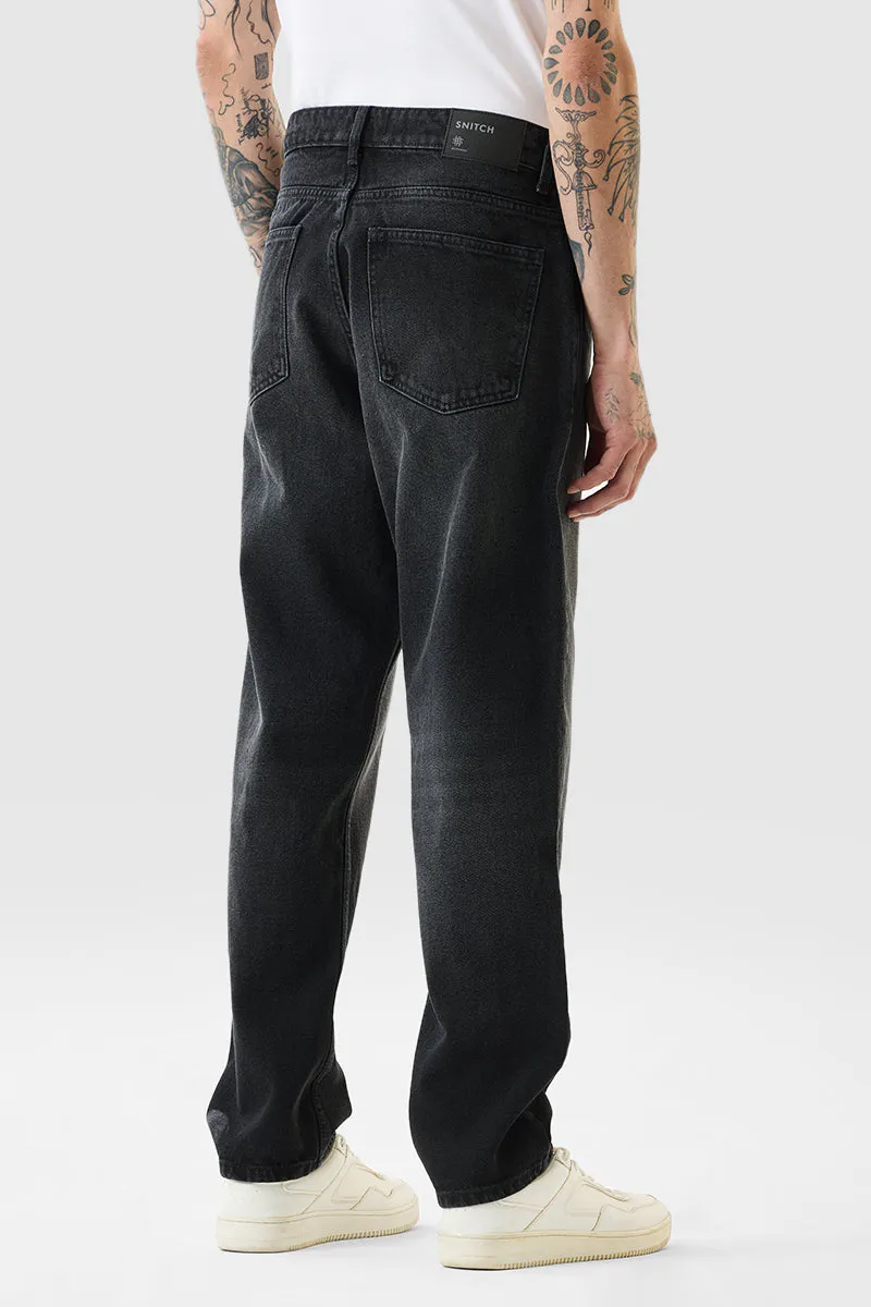 Washed Black Relaxed Fit Jeans - view 4