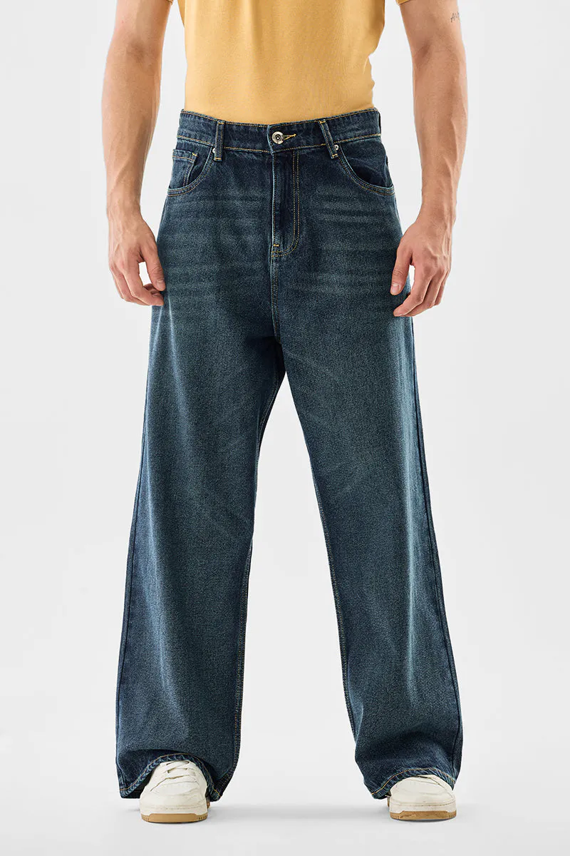 Relaxed Fit Blue Denim Jeans - view 3