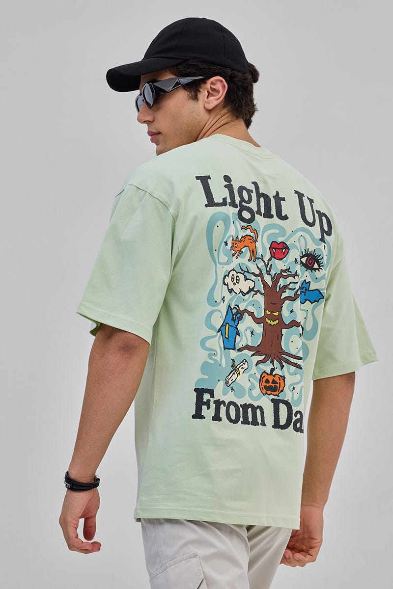 Oversized T-Shirt – Light Green Graphic