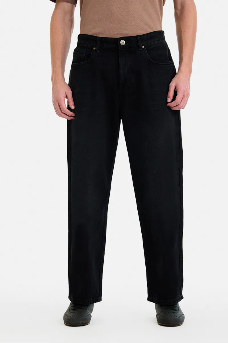 Black Straight Fit Jeans - view 2