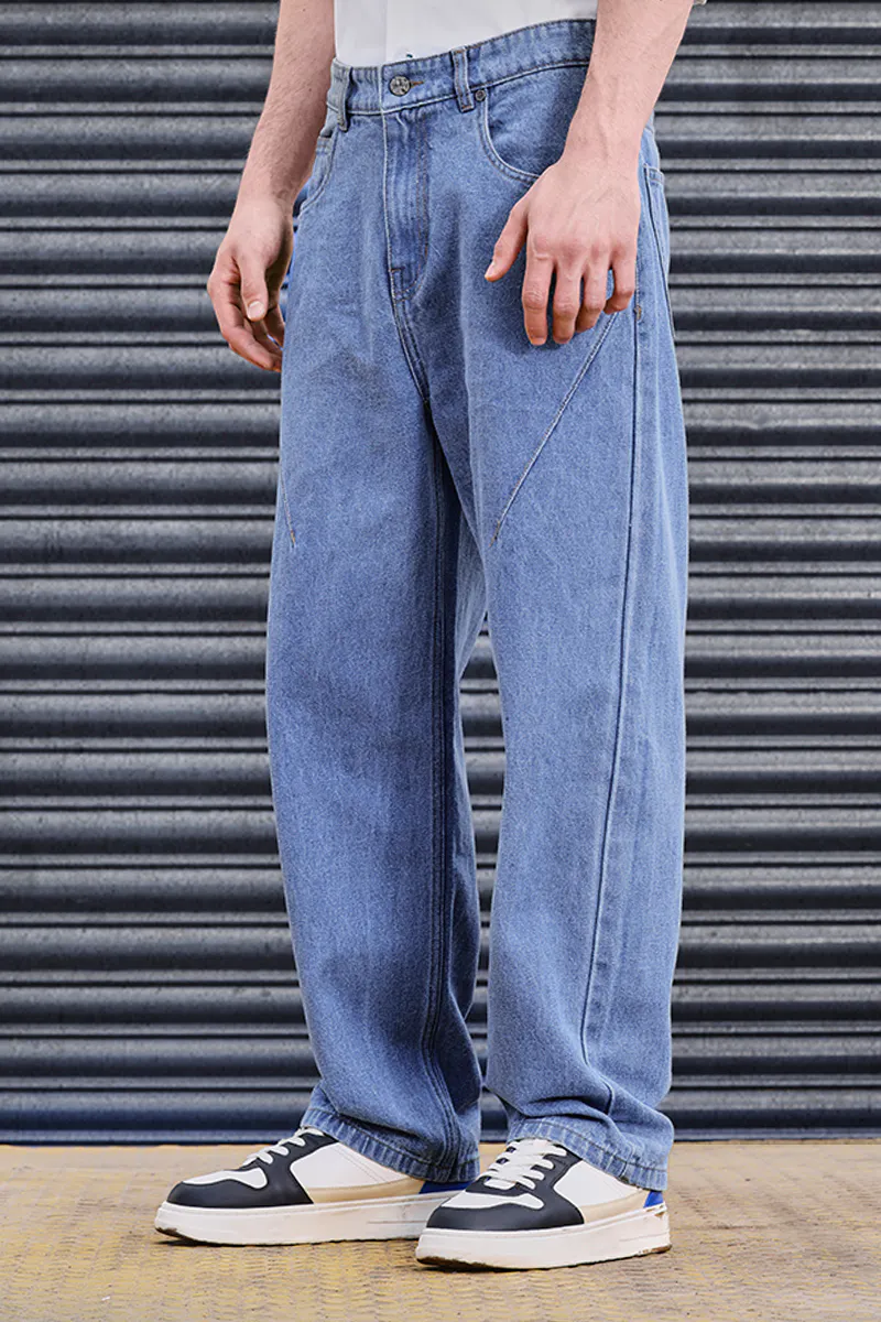 Light Blue Relaxed Fit Jeans - view 2
