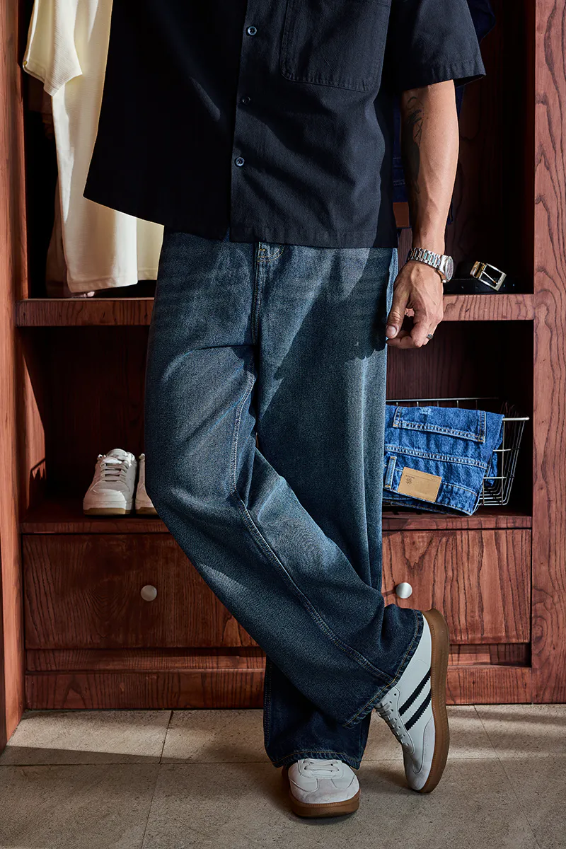 Relaxed Fit Blue Denim Jeans - view 2
