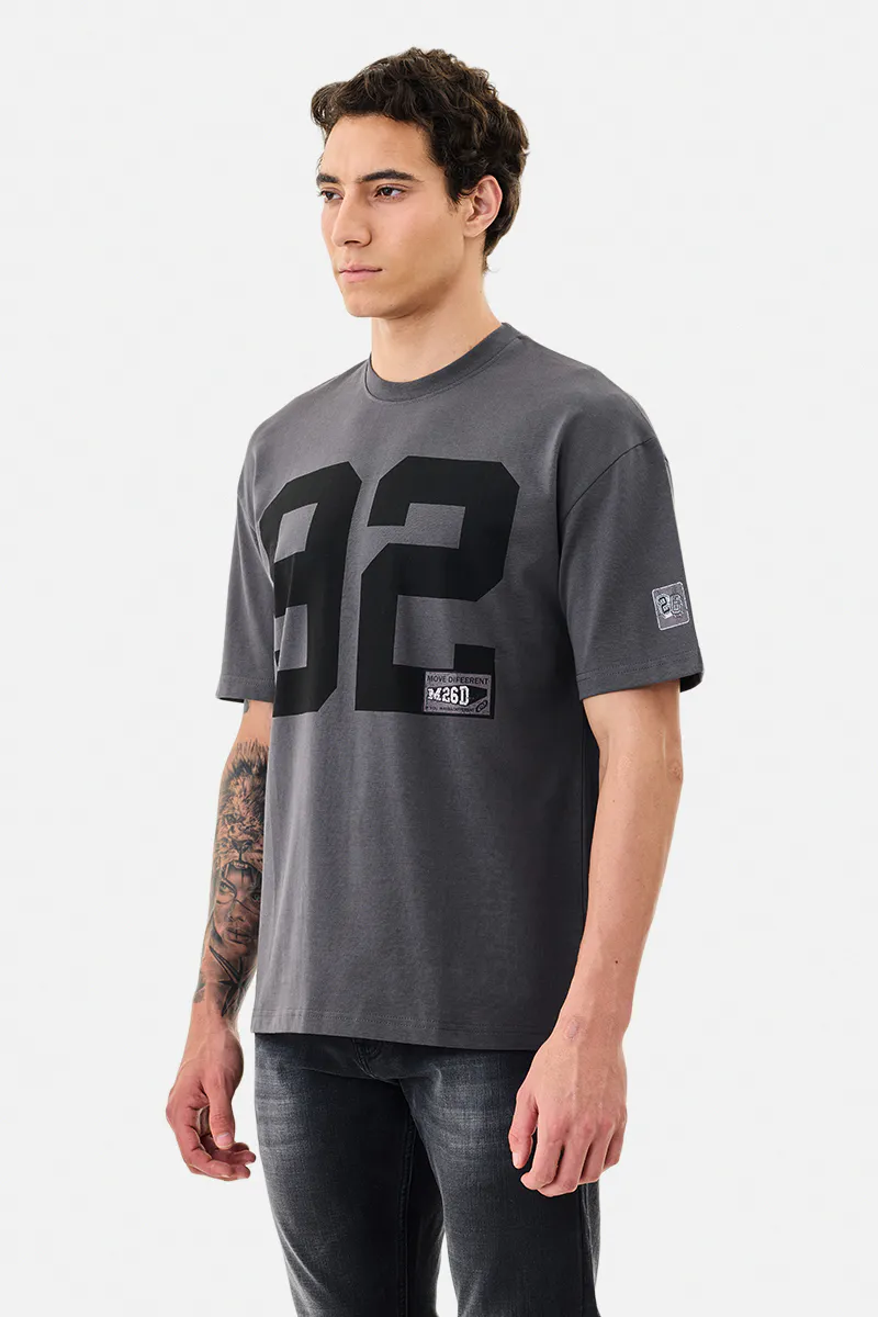 Oversized T-Shirt – Charcoal Grey Numeric - view 3