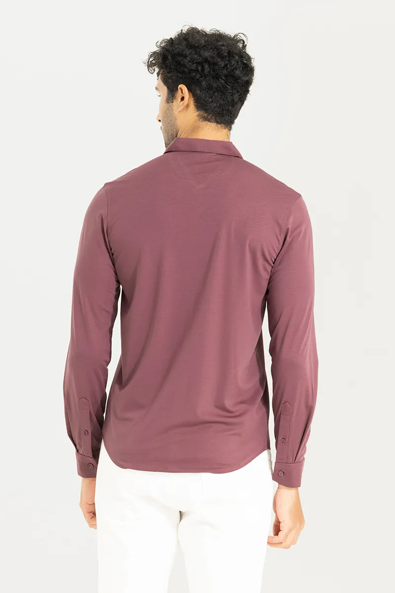 Slim Fit Casual Shirt – Deep Wine - view 4