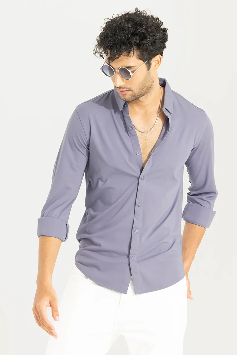 Slim Fit Casual Shirt – Dusty Lavender