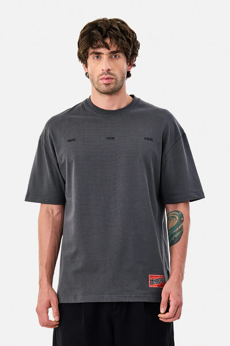 Oversized T-Shirt – Washed Charcoal - view 3