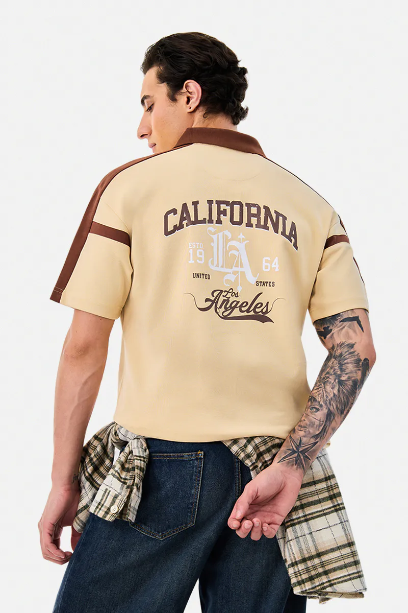 Relaxed Fit T-Shirt – Beige California